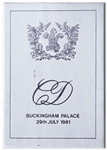 Princess Diana and Prince Charles Wedding Cake Slice -- In Original Presentation Box